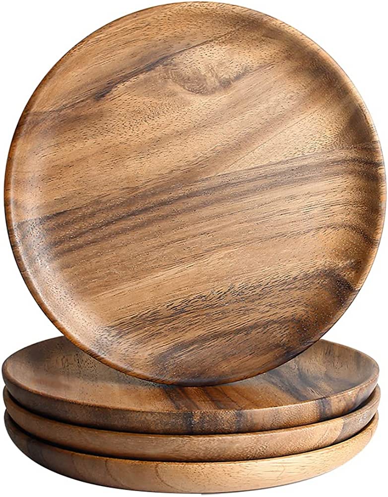 Wooden pizza plate without handle 10"